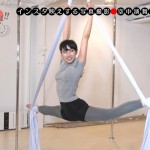 空中ヨガに挑戦する中田クルミさんの股間がとっても気になるKawaii JAPAN-da!!エロ目線キャプ画像