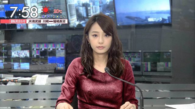 小川彩佳さんの報道ステーションテレビキャプチャー画像