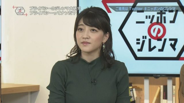 NHK赤木野々花アナウンサーのニットおっぱいがエッチなテレビキャプチャー画像-020