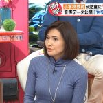 【画像】真面目に話をしている金子恵美さんのニットおっぱいと脇汗が気になるフジテレビ・バイキング?